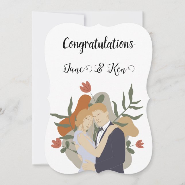 faire-part de mariage ou félicitations (Devant)