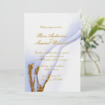 Faire-part de mariage pailleté à l'encre d'alcool 