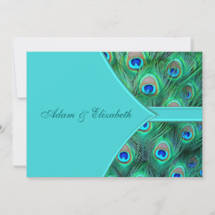 Faire-part de mariage Paon Bleu sarcelle
