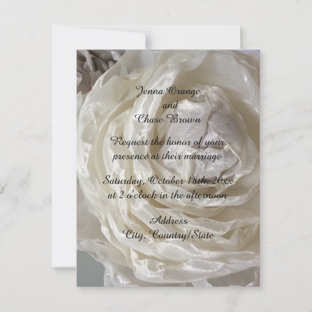 Faire-part de mariage Paoné Ivory (Devant)