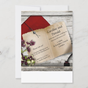 Faire-part de mariage. Papier d'époque et quille