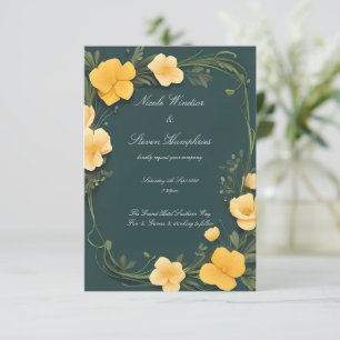 Faire-part de mariage papillon Forever in Bloom