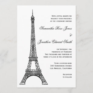 Faire-part de mariage parisien de Tour Eiffel