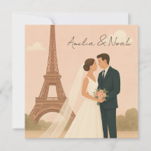 Faire-Part de Mariage Parisien | Tour Eiffel Éléga