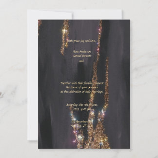 Faire-part de mariage Parties scintillant noire