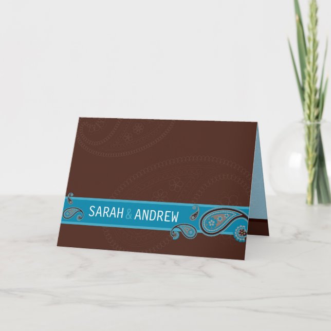 FAIRE-PART DE MARIAGE :: paysage paisley (Devant)