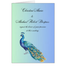 Faire-part de mariage Peacock