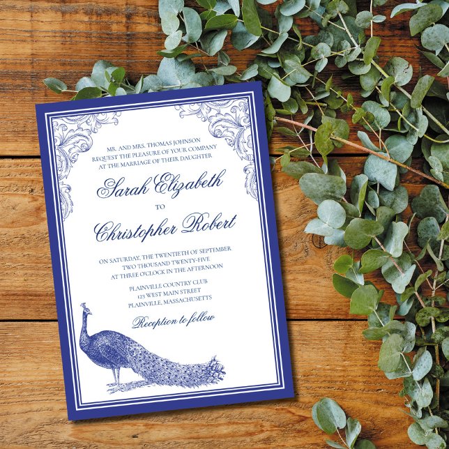 Faire-part de mariage Peacock (Créateur téléchargé)