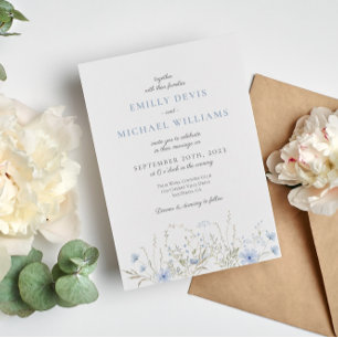 Faire-part de mariage périphérique Fleur sauvage b