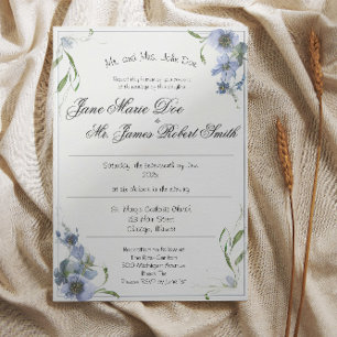 Faire-part de mariage Périwinkle fleur sauvage
