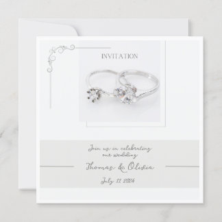 Faire-part de mariage personnalisable avec deux an