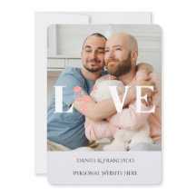 Faire-part de mariage personnalisé avec photo, nom