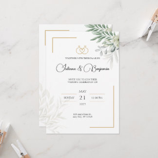Faire-part de mariage personnalisé Texte et photo 
