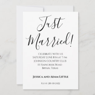 Faire-Part de Mariage Personnalisés "Just Married"