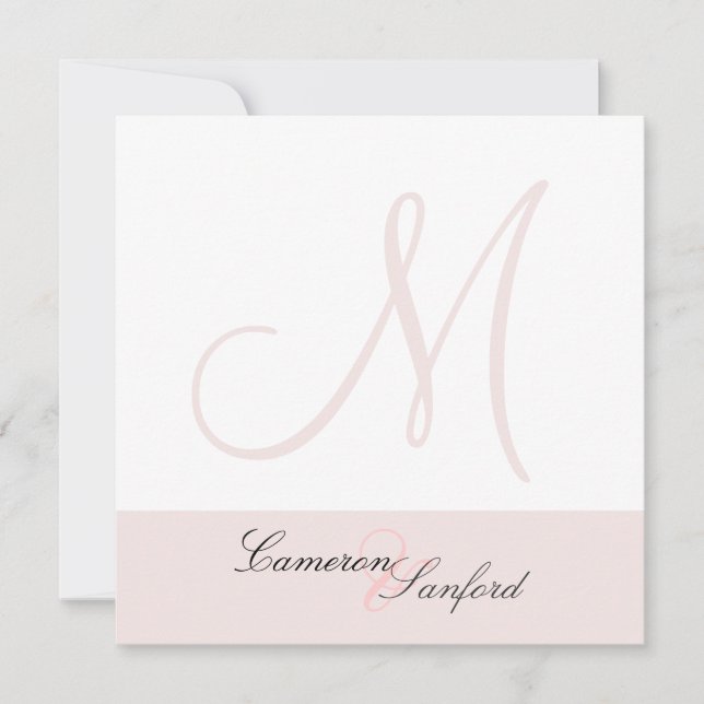 Faire-part de mariage personnalisés Monogramme (Devant)