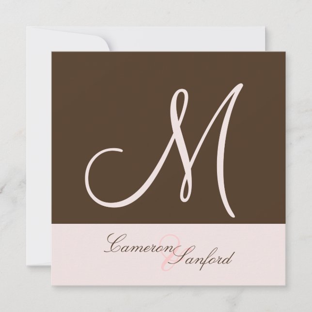 Faire-part de mariage personnalisés Monogramme (Devant)