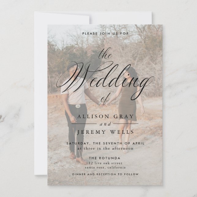 Faire-part de mariage photo (Devant)