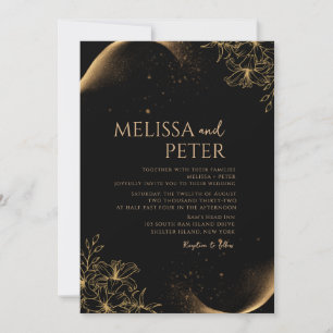 Faire-part de mariage photo Black Gold Alcok Enk