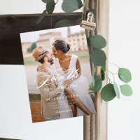 Faire-part de mariage photo écriture poétique PSC