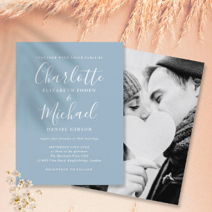 Faire-part de mariage photo écriture signature ble