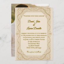 Faire-part de mariage photo Filigree Fleur