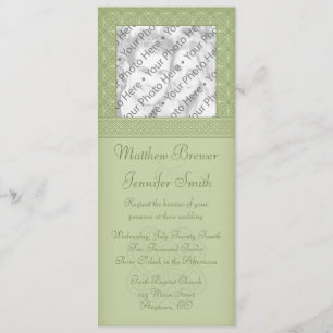 Faire-part de mariage photo Green Irish Celte Knot