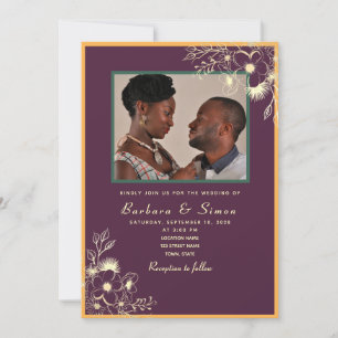 Faire-part de mariage photo Jewel Tones