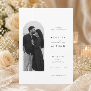 Faire-part de mariage photo minimaliste design mod