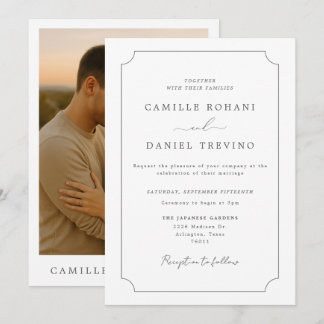 Faire-Part de Mariage Photo Minimaliste Moderne