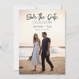 Faire-part de mariage photo minimaliste personnali