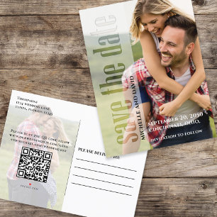 Faire-part de mariage photo moderne