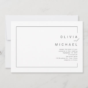 Faire-part de mariage photo moderne chic et minima