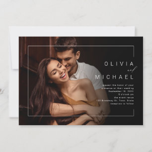 Faire-part de mariage photo moderne chic et minima