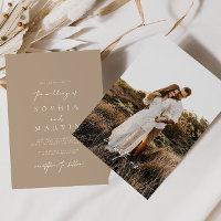 Faire-part de mariage photo moderne Elegant Pale T