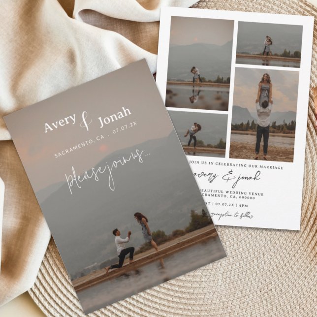 Faire-part de mariage photo moderne simple et élég (Créateur téléchargé)