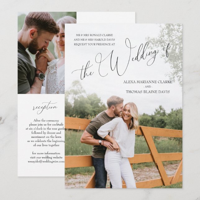 Faire-part de mariage photo multiple (Devant / Derrière)