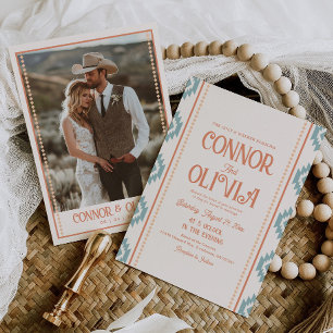 Faire-part de mariage photo occidental moderne