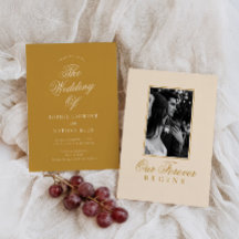 Faire-part de mariage photo Or Moutarde Editorial