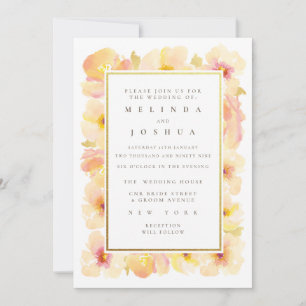 Faire-part de mariage photo Peaches Cream Gold Fra