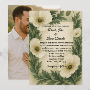 Faire-part de mariage photo Poppy Drift