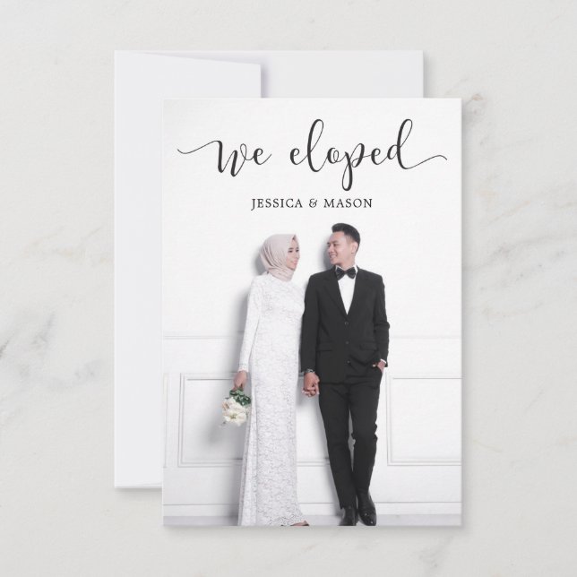 Faire-part de mariage photo pour annonce de mariag (Devant)