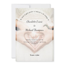 Faire-Part de Mariage Photo Romantique
