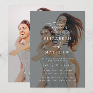 Faire-part de mariage photo simple et moderne