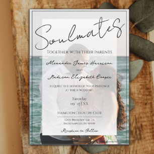 Faire-part de mariage photo Soulmates   Recouvreme