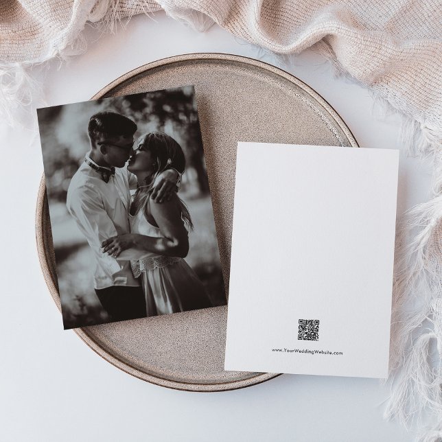 Faire-part de mariage photo uniquement avec code Q (Créateur téléchargé)