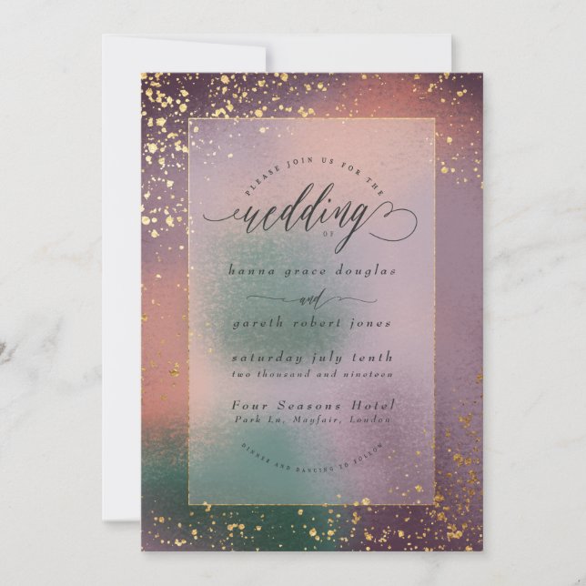faire-part de mariage pictural (or) (Devant)
