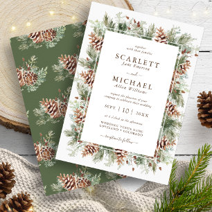 Faire-part de mariage Pin de l'hiver