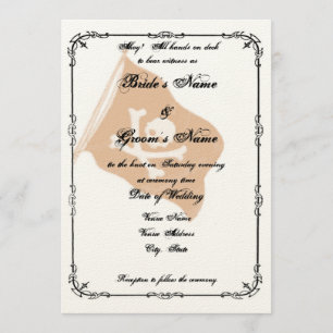 Faire-part de mariage pirate