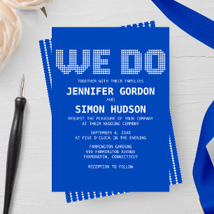 Faire-part de mariage Pixel 'We Do'