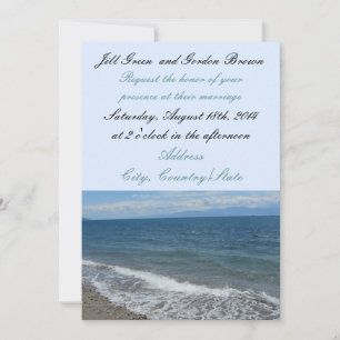 Faire-part de mariage Plage et Vagues de l'Océan